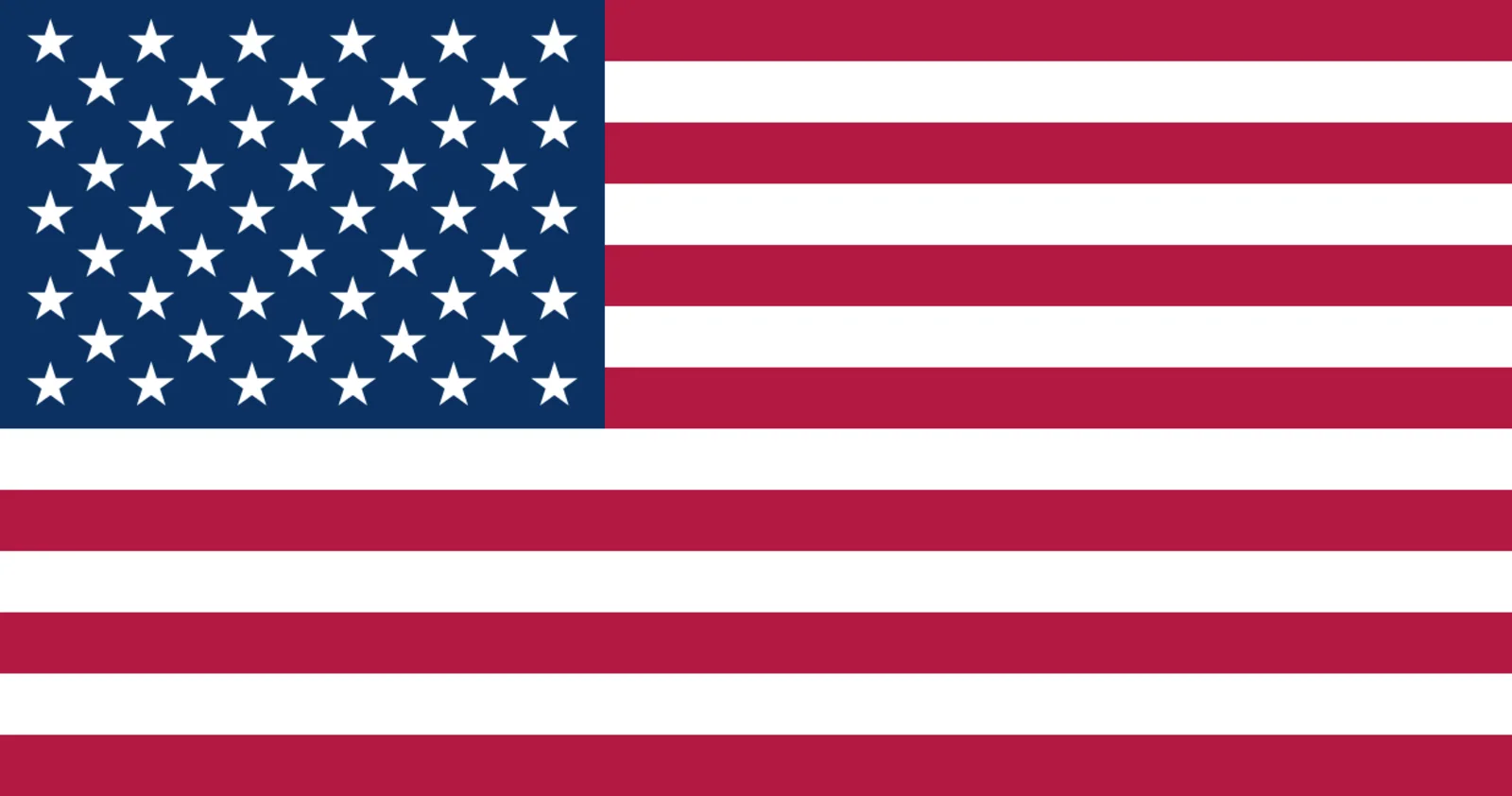 Flag of the United States with stars and stripes
